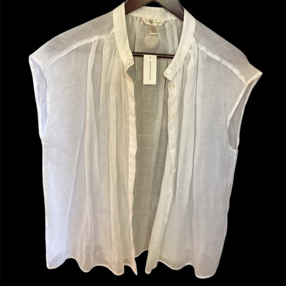 NWT Banana Republic Oversized Ramie Shirt, White, Relaxed fits like Medium - Picture 3 of 8